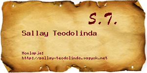 Sallay Teodolinda névjegykártya